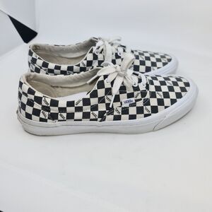 VANS OG Era Lx Checkerboard Logo Men Sz 12 White Black VN0A3CXN9TB